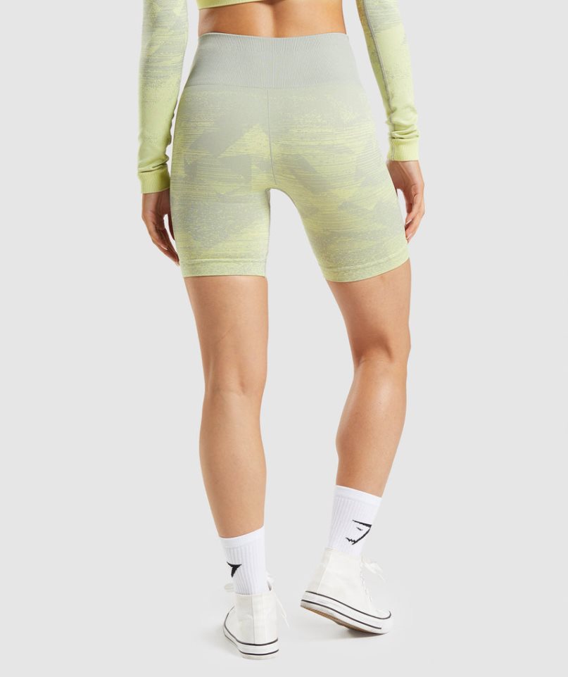 Women's Gymshark Adapt Ombre Seamless Shorts Light Green | CA 1N3A65